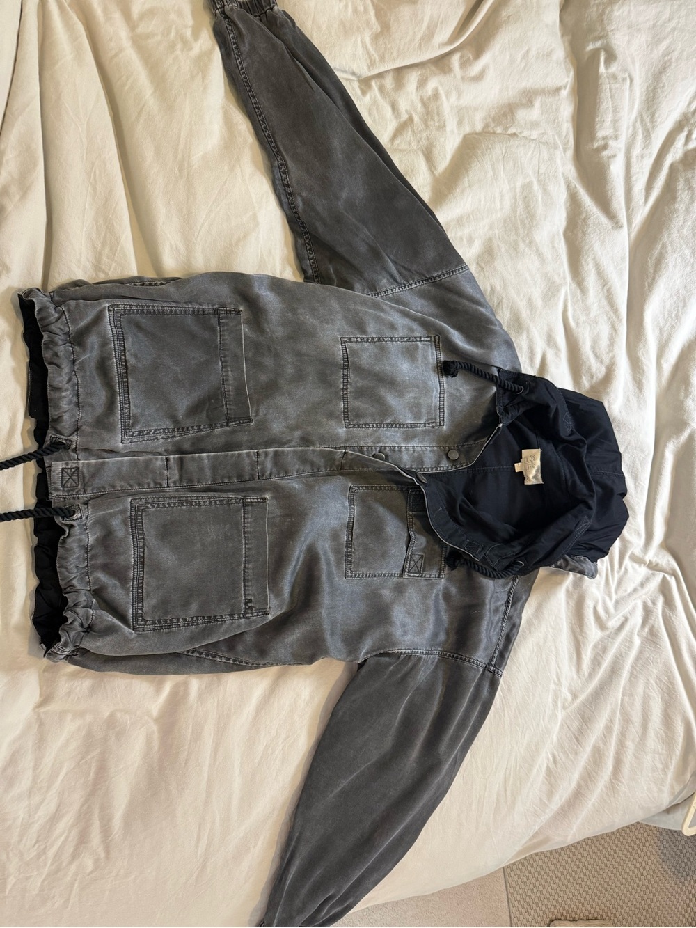 Elizabeth and James Silk Jacket with Label Detail
